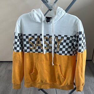 Rue21 Bold Sassy Hoodie - White, Black, Yellow